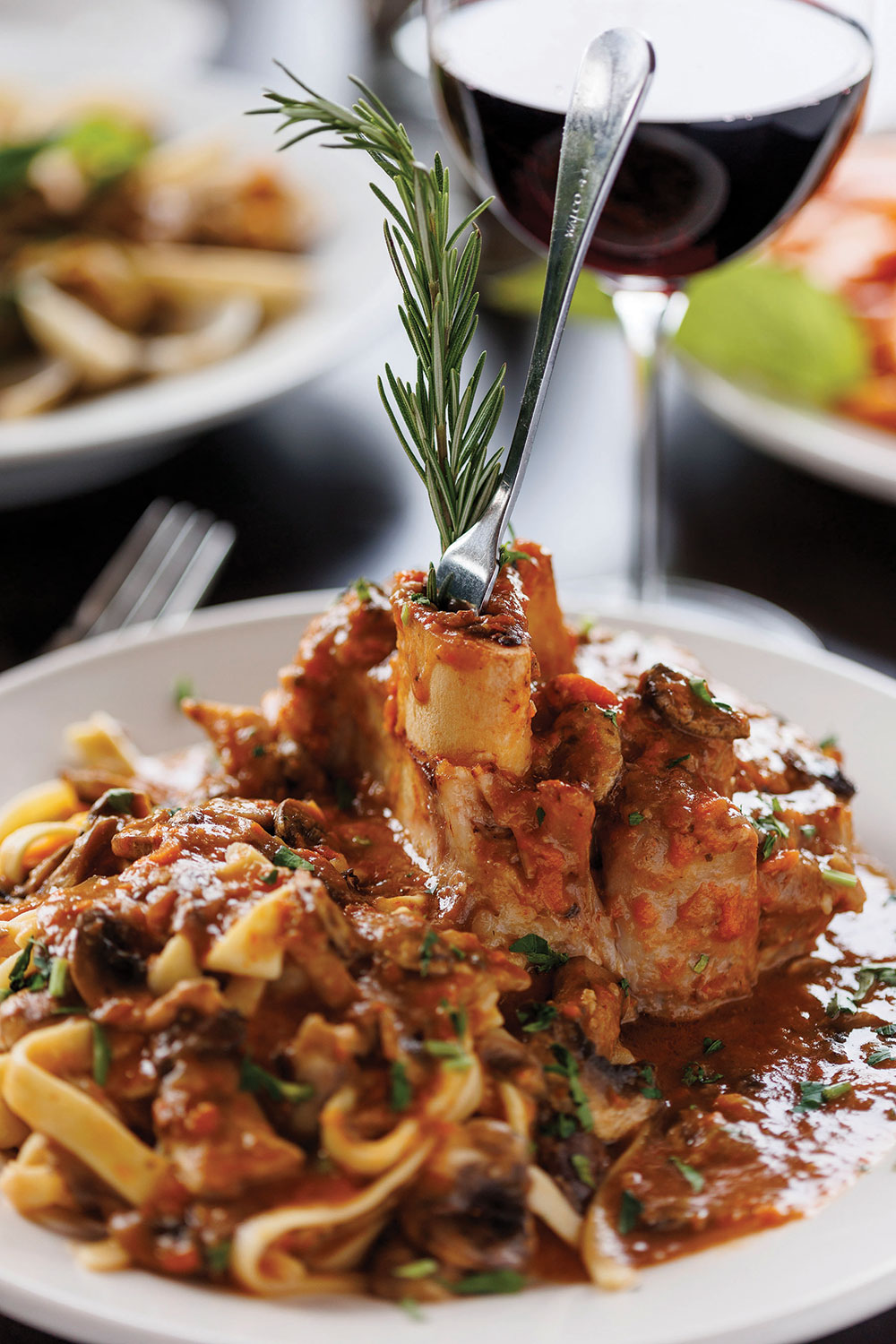 Rotating specials, such as the veal shank ossobuco, always impress.