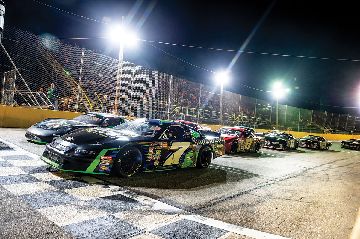 Thousands of fans attend Friday night races at Wake County Speedway, a quarter-mile racetrack south of Raleigh.